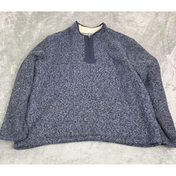 Orvis Men's Brighton Quarter Zip Sweater Size XL Blue - Picture 1 of 11